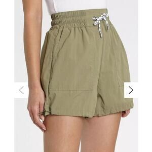 Pistola Savanna Windbreaker Short Size XS Khaki Olive Tan Shorts Pull On Sporty